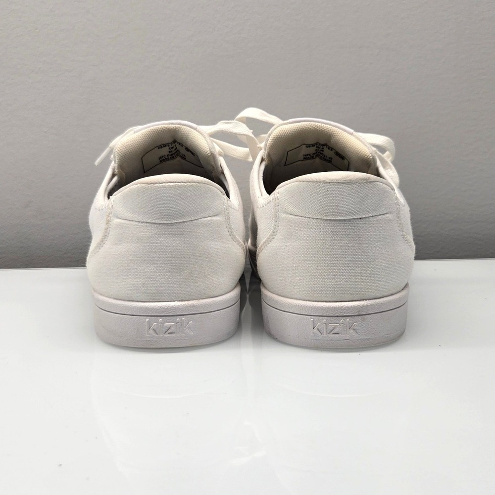 Kizik Irvine Sneakers Women 8.5W Ivory White Canvas Hands Free Slip On Lace Up - Picture 4 of 9